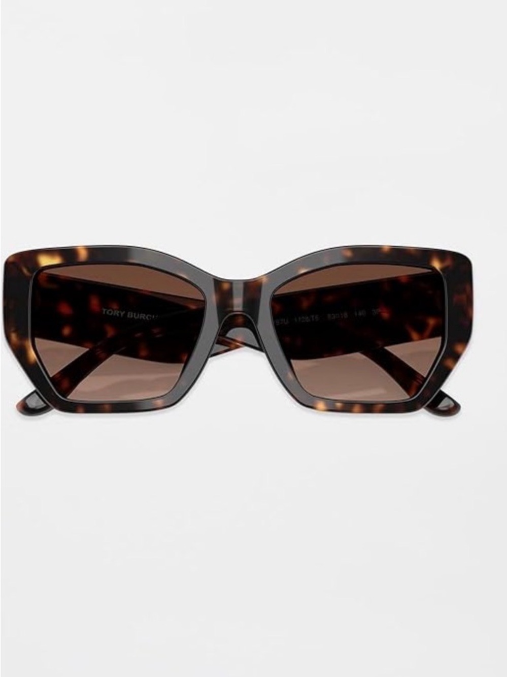 Tory Burch Tortoiseshell Brown Cat-Eye Sunglasses - Picture 3 of 8